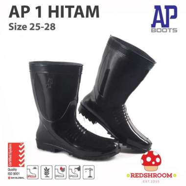 Sepatu Boot Pendek AP Boots AP 1 BLACK Kebun Pabrik Peternakan 25