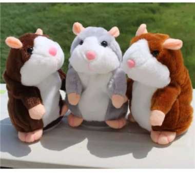 Talking hamster- Boneka Hamster bisa Bicara dan bergerak Multicolor