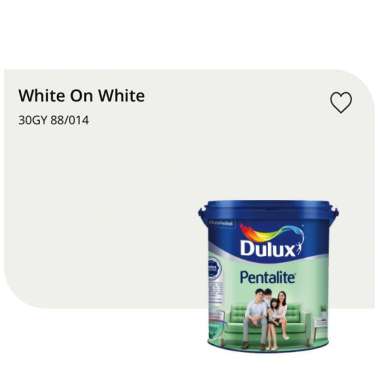 Dulux Pentalite Anti Bacterial Tinting Cat Tembok [20 L] White On White White On White