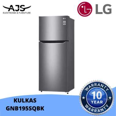 Kulkas 2 Pintu LG GNB 195 SQMT Low Watt Inverter Garansi 10 Th