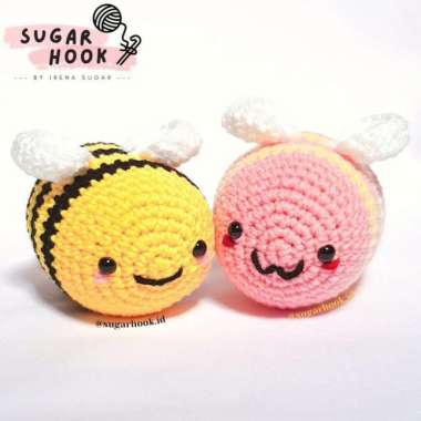 Diskon Diy Crochet Bee Kit Amigurumi Boneka Rajut Lebah Premium Multicolor