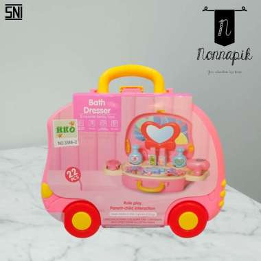 Mainan Anak Bath Dresser Bag Set Tas Dandan Makeup Set