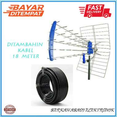 Antena TV Televisi LED LCD PF KB 5000 PLUS KABEL ANTENA 18 METER - Antena PF KB KOBE 5000 MULTY COLO
