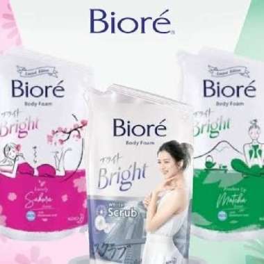 Promo Harga Biore Body Foam Bright Freshen Up Matcha Scent 450 ml - Blibli