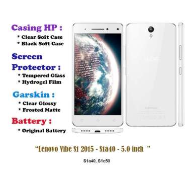 Lenovo Vibe S1 2015 - S1a40 - 5.0 inch - Case - Screen Protector - Battery - Dll Hydrogel