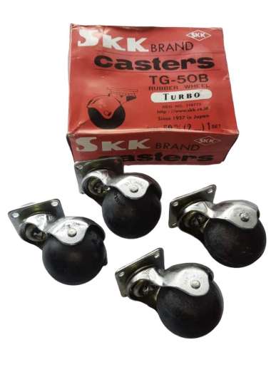 Roda Casters SKK Bulat TG50B - Roda Karet Kursi Lemari Etalase