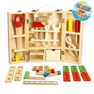 Tool Box Wooden Toys (Mainan Perkakas Kayu/Alat Tukang)
