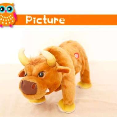 Mainan Anak Boneka Sapi/Banteng MATADOR Joget/Berjalan dengan Music