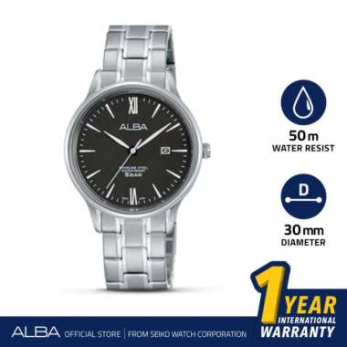 Jam Tangan Stainless Wanita Silver Alba AH7N87 Quartz Analog AH7N87X1 Original