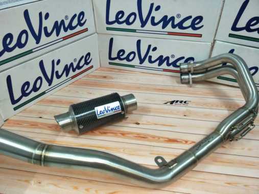 Knalpot Leovince Gp Corsa Carbon Short GSX.150R Fullsystem Multicolor