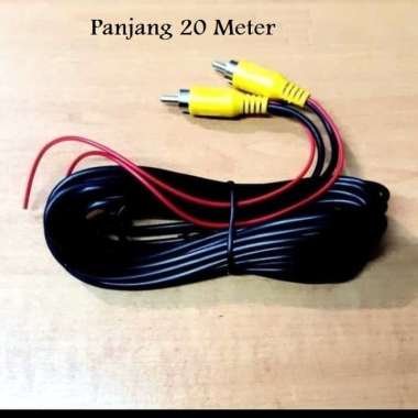 Kabel Video RCA 20Mtr Untuk Kamera Mundur CCD CMOS Kamera Parkir Mobil