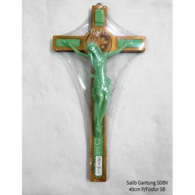 Salib Gantung SDBV 40cm P/Fosfor CF SB - Salib Dinding - Salib Gantung