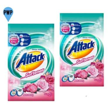 Attack Plus Softener Deterjen Bubuk Konsentrat Anti Bau 800gr TwinPack