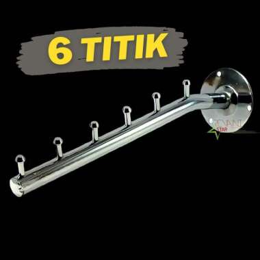 Hanger suling 12 titik hanger suling tembok gantungan baju toko distro laundry kamar mandi jemuran h