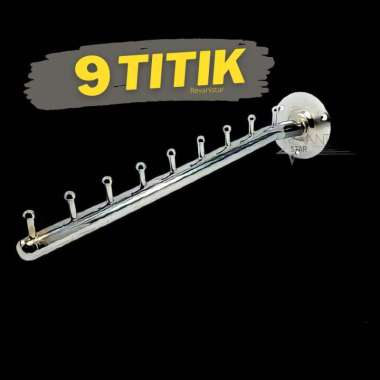 Hanger suling 12 titik hanger suling tembok gantungan baju toko distro laundry kamar mandi jemuran h