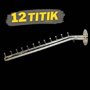Hanger suling 12 titik hanger suling tembok gantungan baju toko distro laundry kamar mandi jemuran h