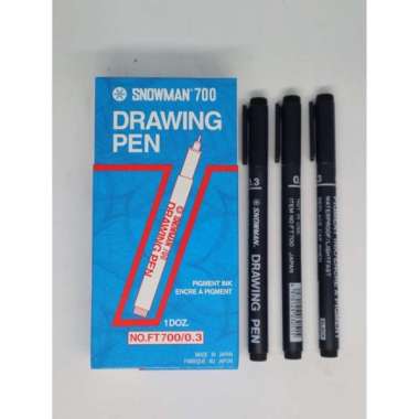Drawing Pen Snowman Ft700 / 0.3 Varian Warna Multicolor