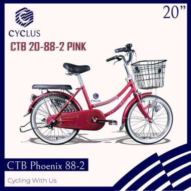 Sepeda Mini Perempuan CTB Phoenix 88-2 20 Inch Anak Dewasa Keranjang