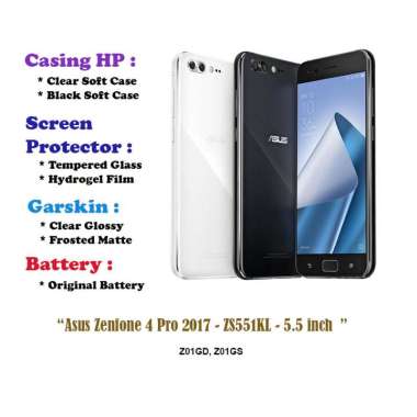 Asus Zenfone 4 Pro 2017 - ZS551KL - 5.5 inch - Case - Screen Protector - Battery - Dll Hydrogel