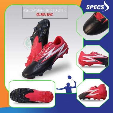 Specs Accelerator Lightspeed 3Lx Elite Fg Sepatu Bola Original C Red Black 38