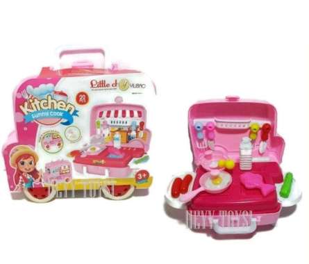 MAINAN MASAK MASAKAN KOPER KITCHEN FUNNY COOK SET 922-80ANAK PEREMPUAN