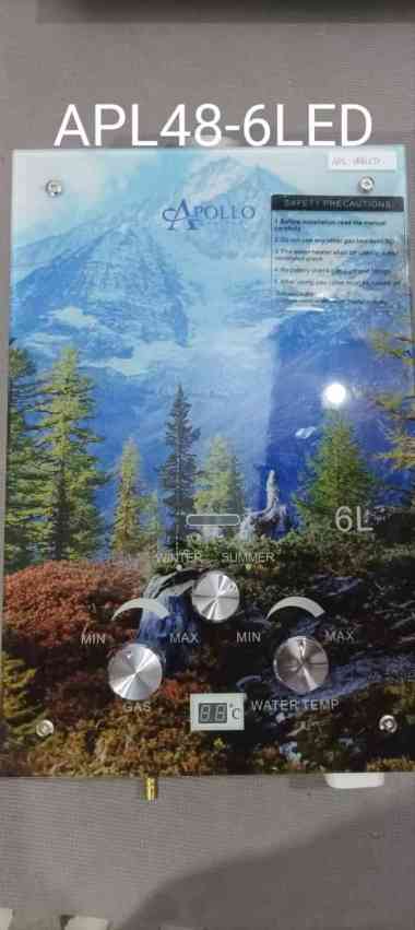 WATER HEATER GAS KACA APOLLO 48 6LED BUBBLE