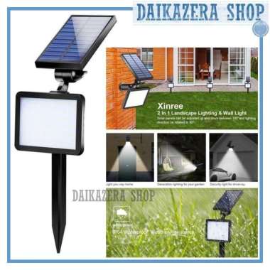 Lampu Taman Tenaga Surya 48 LED / Lampu Sorot / Lampu Waterproof Putih