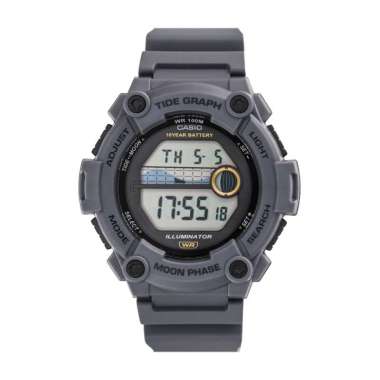 CASIO Digital Tidegraph Moongraph WS1300H Original Jam tangan Pria Grey