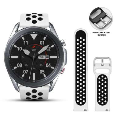 Finchy Strap for Ticwatch 2 Ticwatch E Replacement Silicone Wristband White Black