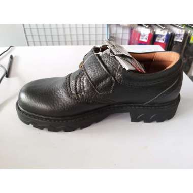 Finotti 97513 Sepatu Boot Pria Original Sepatu Fashion Cowok Original Velcro Kulit Asli Premium Klasik 42 hitam