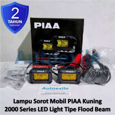 Lampu Tembak Sorot PIAA 2000 Series LED Light Pods Ion Yellow Kuning Tipe Flood Beam Mobil Offroad T