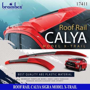 Roof Rail Toyota Calya Daihatsu Sigra Model Xtrail Roofrail Atap Mobil Abu Metalic