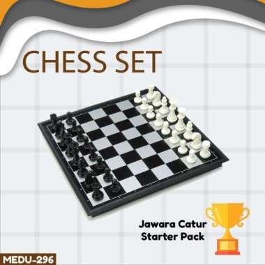 Mainan Papan Catur Lipat Kayu Standar Turnamen bisa dilipat CHESS SET Multicolor