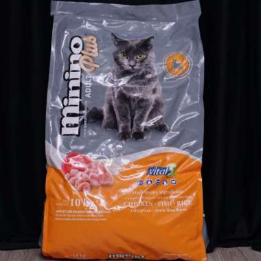 Minino Plus 10kg - Makanan Kucing Kering Fresh Pack