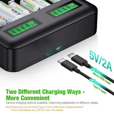 Charger Baterai Universal Tampilan LCD - Charger Baterai AA - Charger Baterai AAA - Charger Baterai