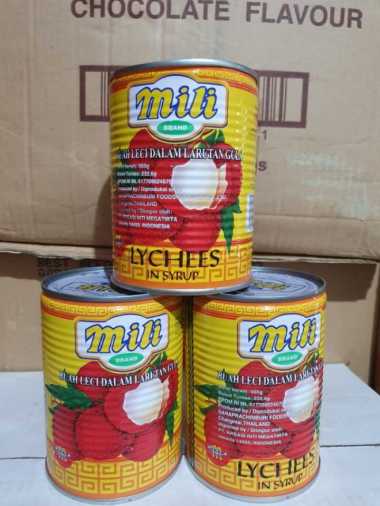 Mili Leci / Mili Lychee / Leci Kaleng per kaleng 565gr Biasa