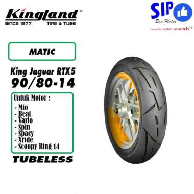 Ban motor matic Kingland King Jaguar RTX 5 90 80 14 tubeless beat mio vario