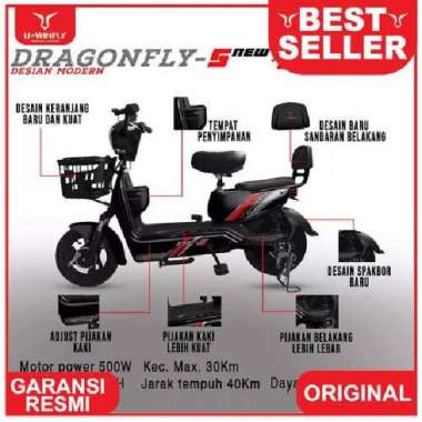 Sepeda listrik Dragonfly uwinfly 5 selis motor listrik