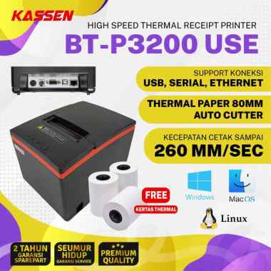 PRINTER THERMAL KASSEN BT-P3200 USE 80mm BT P3200 USE Auto Cutter