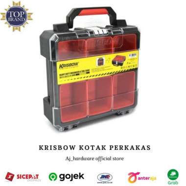 Krisbow Kotak Perkakas Portabel 6 Kompartemen 33 Cm/ TOOL BOX