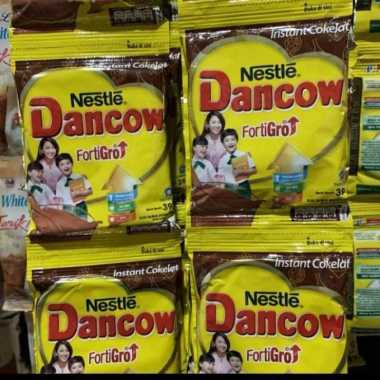 Promo Harga DANCOW FortiGro Susu Bubuk Instant Cokelat per 10 sachet 39 gr - Blibli