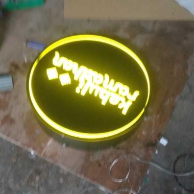 neon box bulat diameter 30cm neon box bulat 30cm (2 sisi)