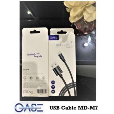 OASE Cable Data MD-M7 - Hitam - 2 Mtr- 5V/2.4A (Micro 5p)