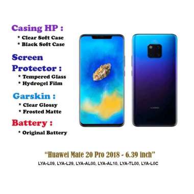 Huawei Mate 20 Pro 2018 - 6.39 inch - Case - Screen Protector - Battery - Dll Battery