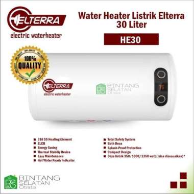 Elterra HE30 Pemanas Air Listrik 30 Liter - Water Heater Tangki 30L