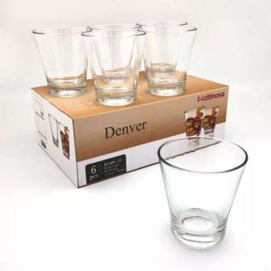 CITINOVA DENVER 340ML / GELAS JUS / GELAS MINUM KACA/ GELAS UNIK 6pcs