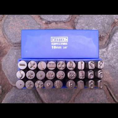 KETOK ANGKA + SIMBOL 27PCS/SET 10MM MASTAR NUMBER PATTERN STAMP PUNCH