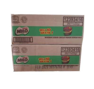 Milo Dus ( 11 x 22g ) 20 renceng / Milo Sachet / Susu Milo / Nestle