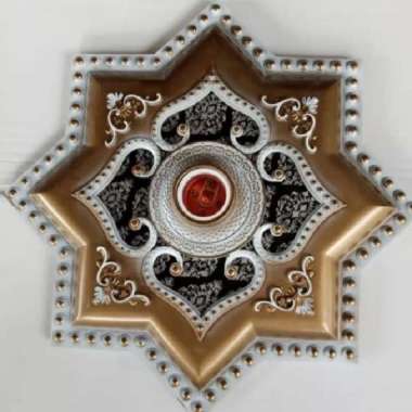 ornamen bintang 30 cm x 30 cm/fiitting lampu plafon pvc /lampu hias Cokelat