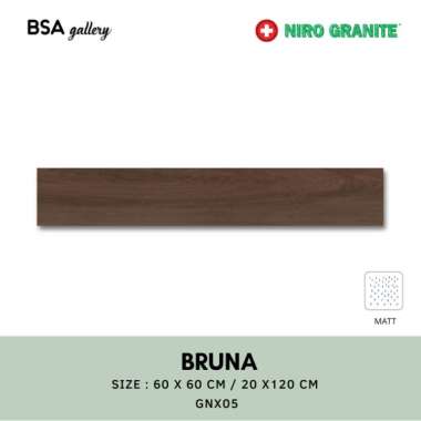 NIRO GRANITE GNX05 BRUNA 20X120 / GRANIT LANTAI DINDING CORAK KAYU TUA 60X60